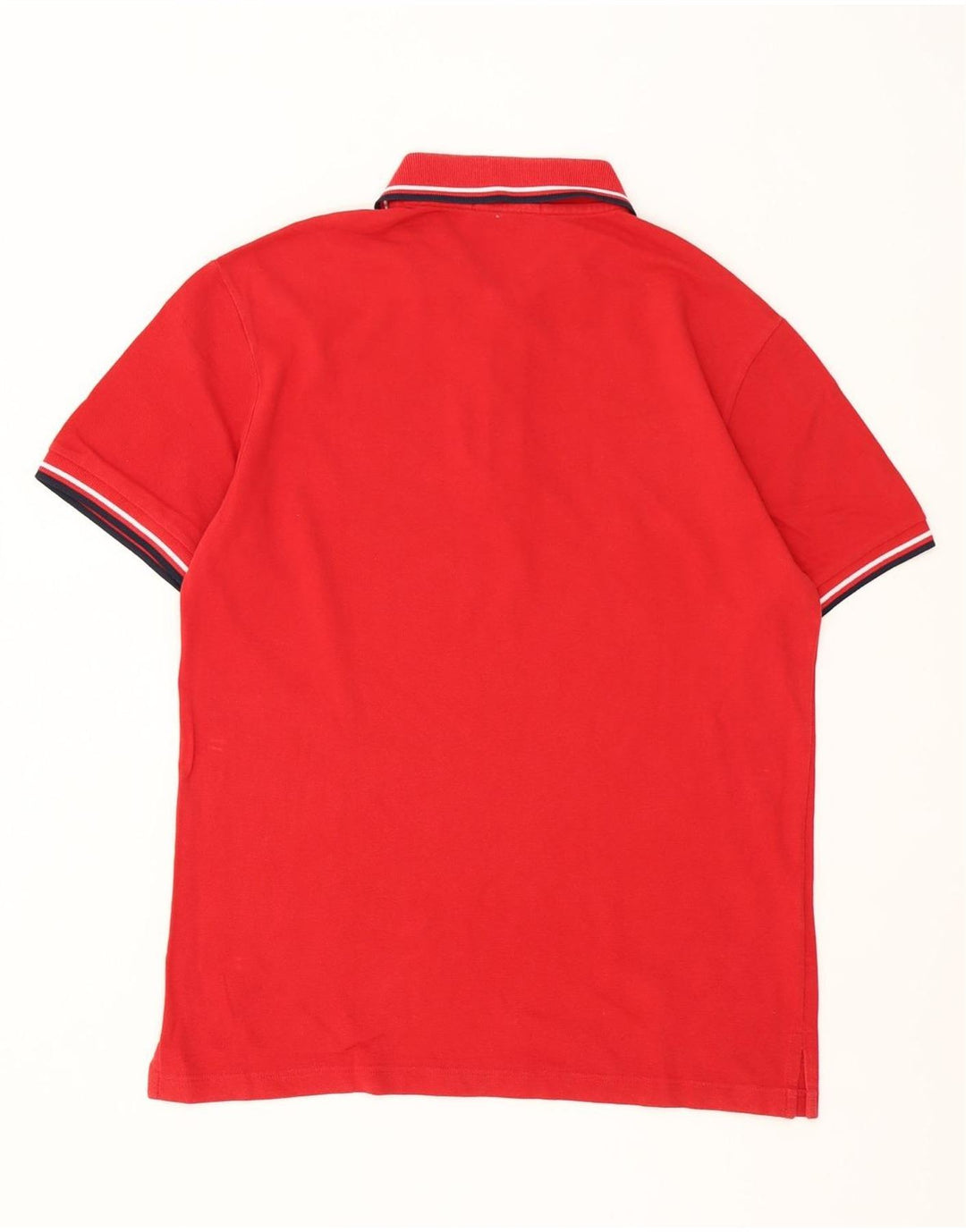 Camisa polo masculina Fred Perry de algodão listrado vermelho médio
