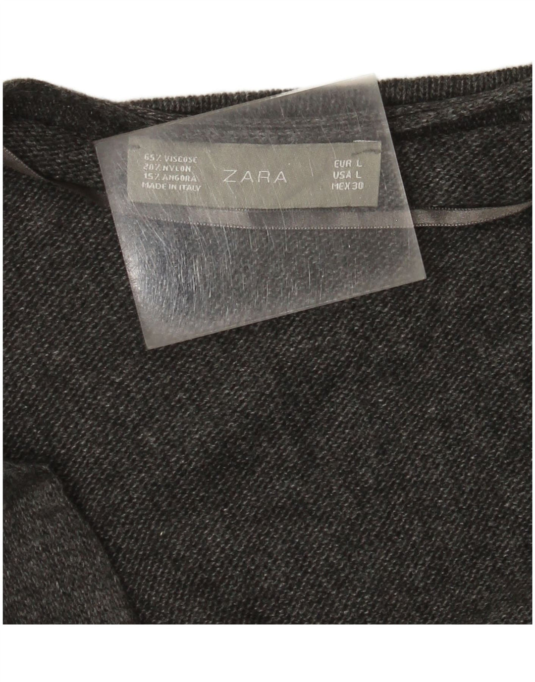 Suéter cardigã feminino Zara Reino Unido 14 grande viscose cinza