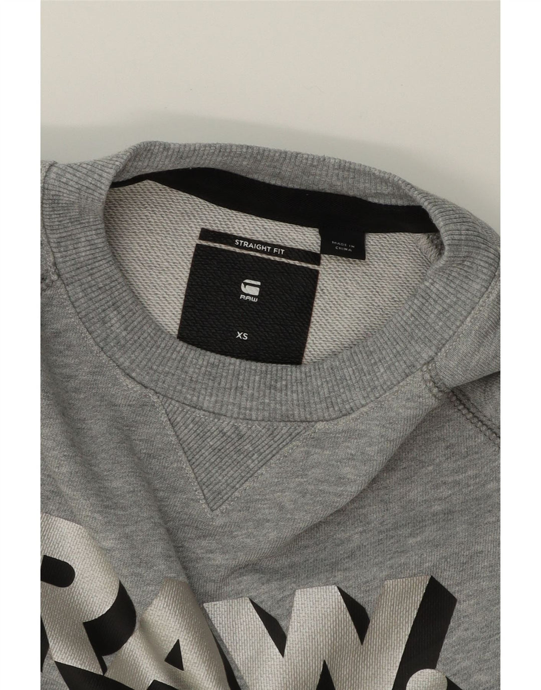 G-STAR Womens Graphic Sweatshirt Jumper UK 6 XS Grey Cotton Vintage G-Star and Second-Hand G-Star from Messina Hembry 