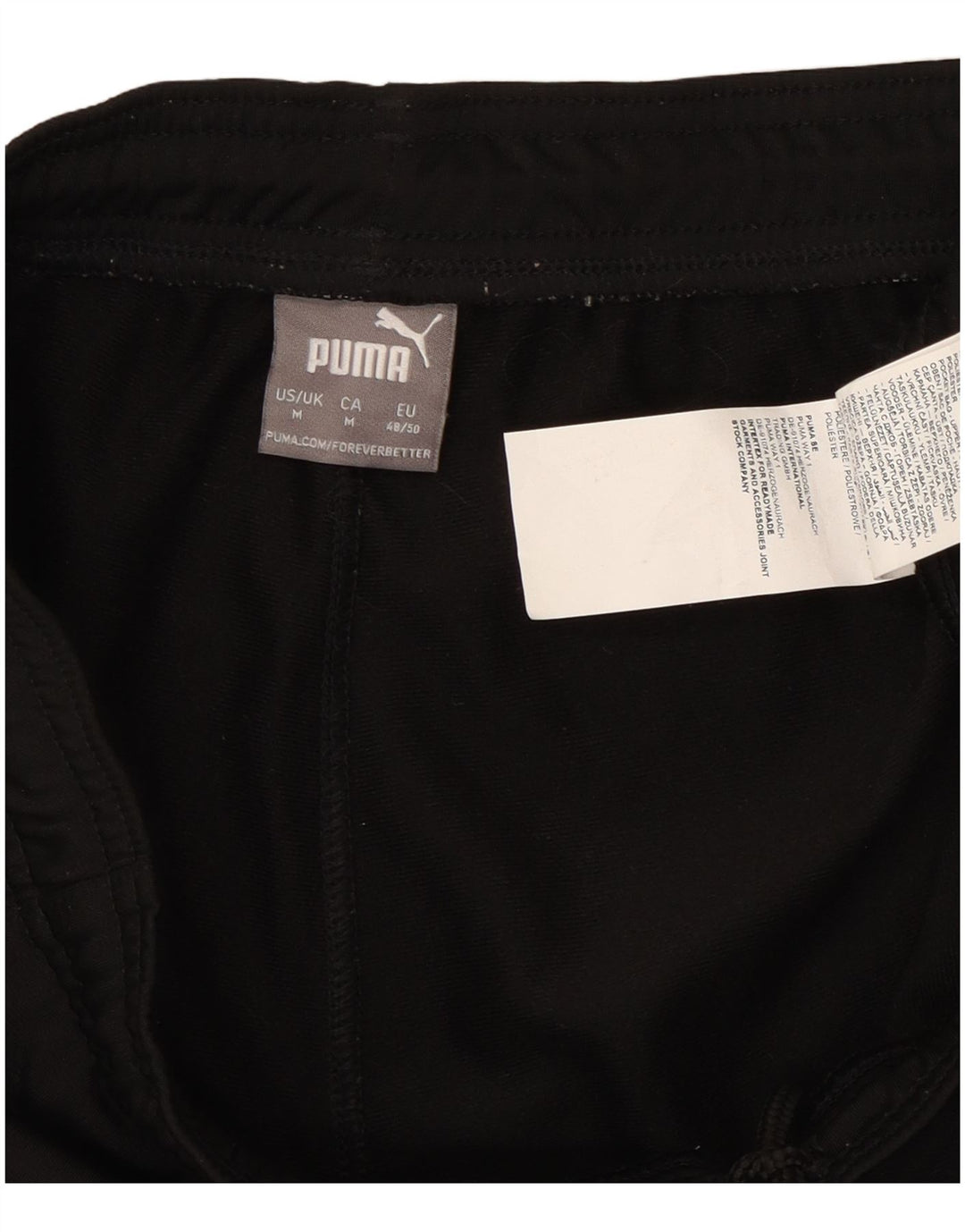 Calça de treino masculina PUMA poliéster preto médio