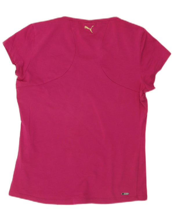 Puma Camiseta Feminina Graphic Top UK 12 Médio Rosa