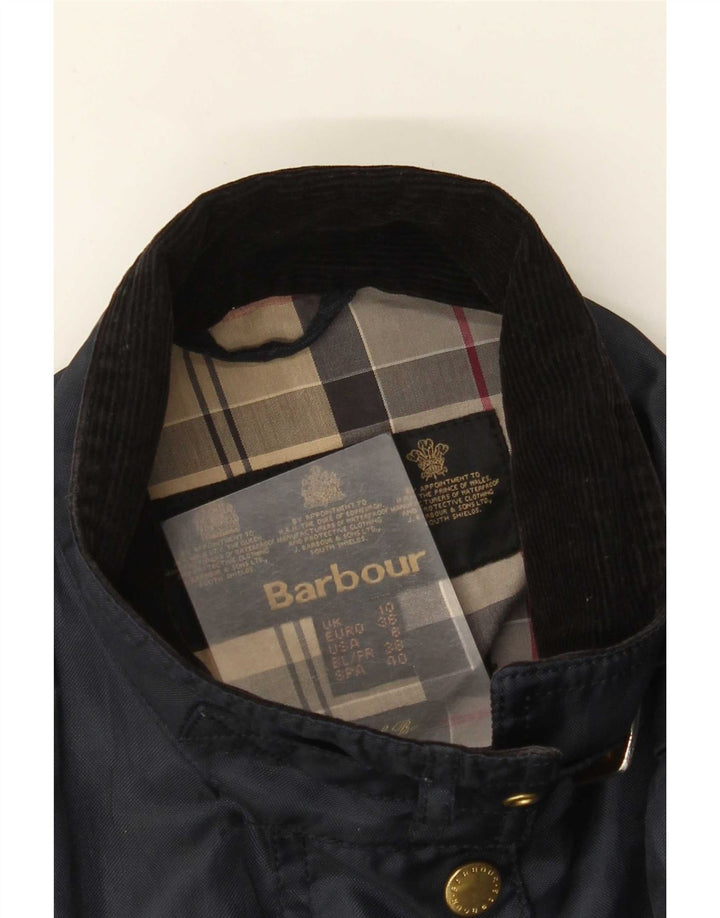 Jaqueta utilitária feminina Barbour UK 10 poliéster azul marinho pequeno