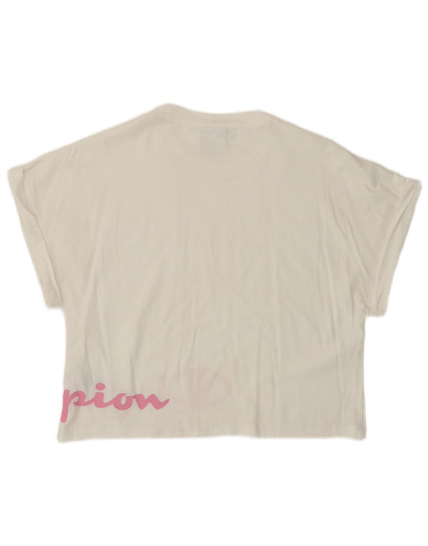 Camiseta feminina Champion feminina com estampa gráfica 13-14 anos XL algodão branco