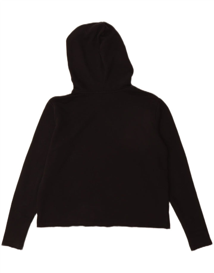 Jumper feminino com capuz gráfico grande WRANGLER Reino Unido 10 pequeno algodão preto