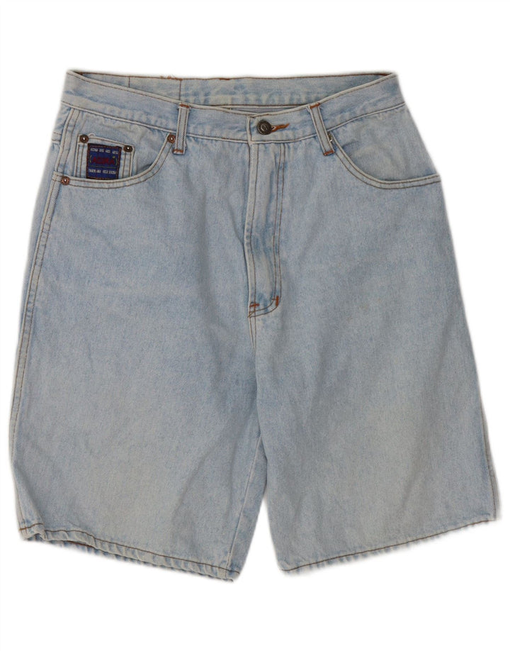 Shorts jeans feminino VINTAGE W29 algodão azul médio
