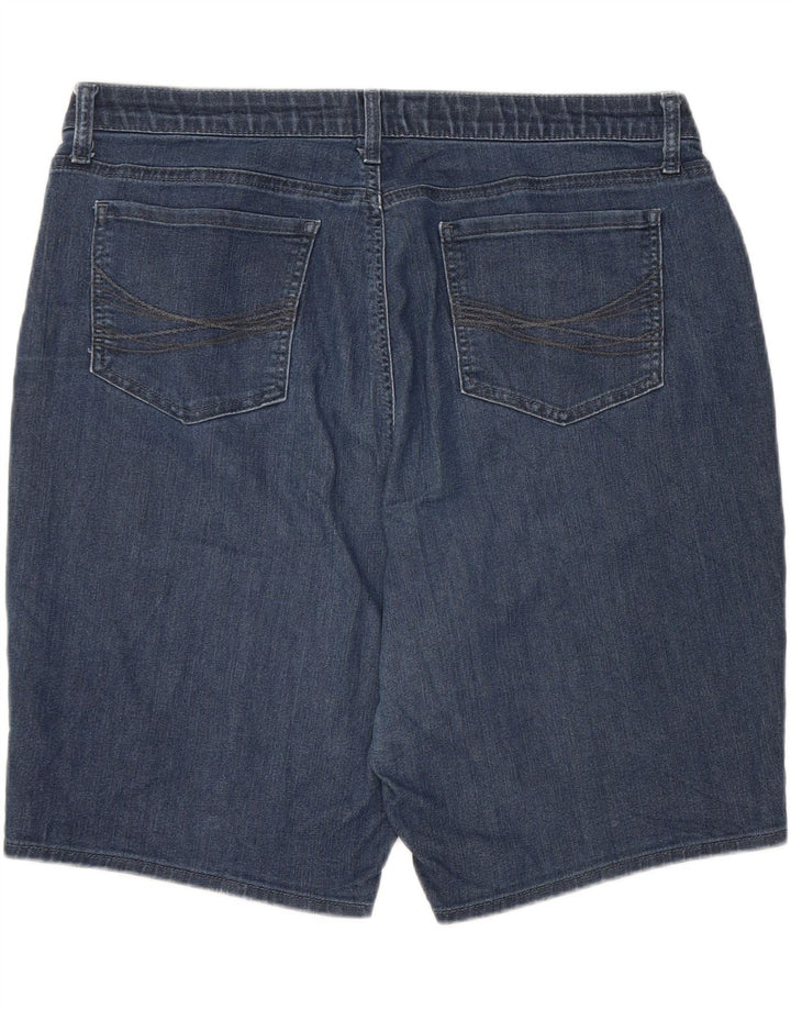 Shorts jeans feminino de cintura alta LEE Riders EUA 20 3XL W40 algodão azul