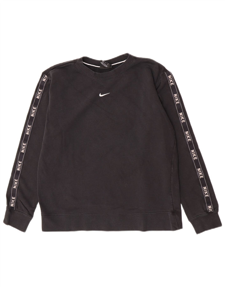 Nike feminino gráfico oversized moletom jumper reino unido 10 pequeno preto