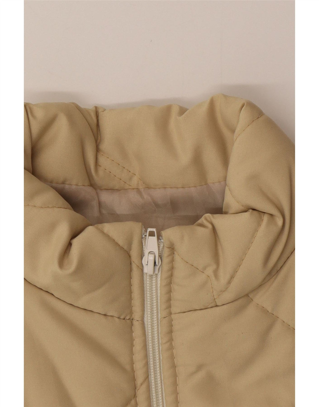 Colete acolchoado feminino VINTAGE UK 12 médio bege