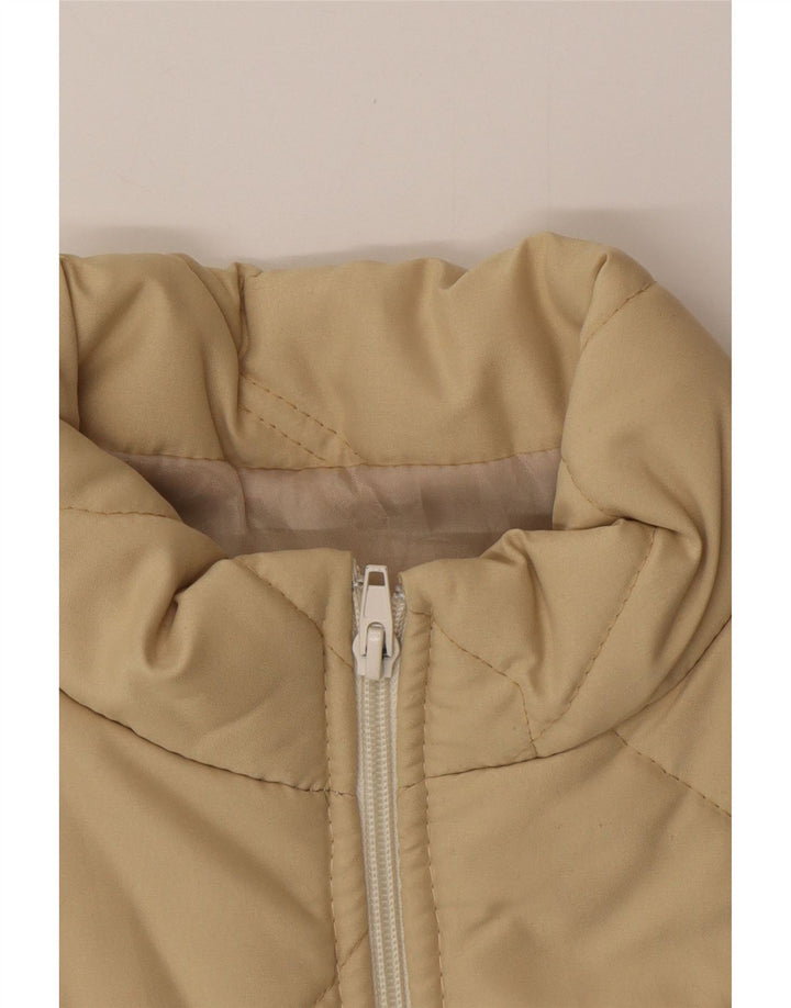 Colete acolchoado feminino VINTAGE UK 12 médio bege