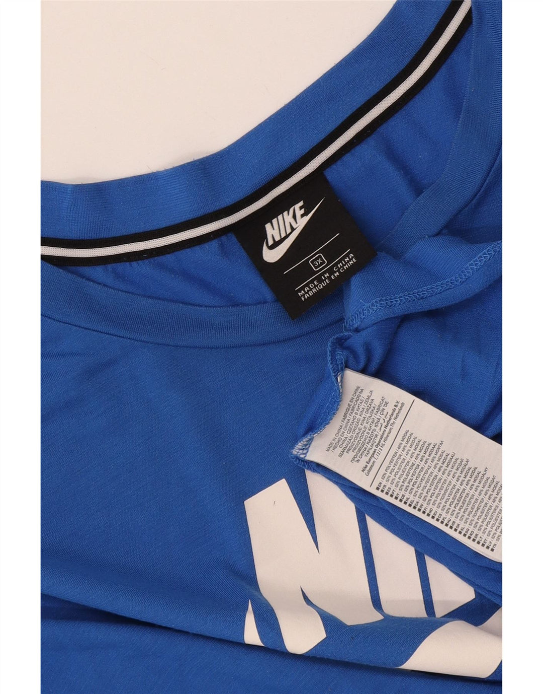 Camiseta Nike Feminina Graphic Top UK 22 3XL Azul Poliéster