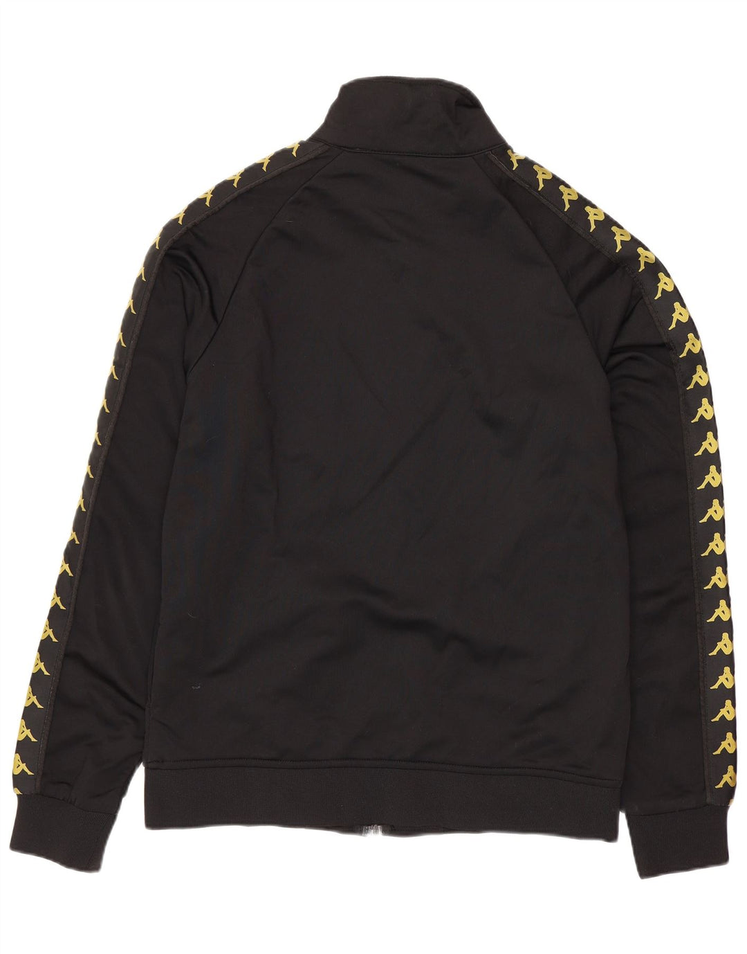 KAPPA Mens Graphic Tracksuit Top Jacket Médio Preto Poliéster