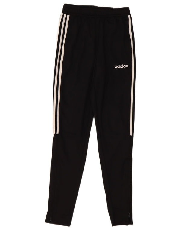 Adidas Mens Treino Calças XS Preto Listrado Poliéster Esportes