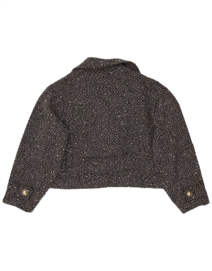 ZARA Jaqueta blazer feminina oversized UK 18 XL preta manchada