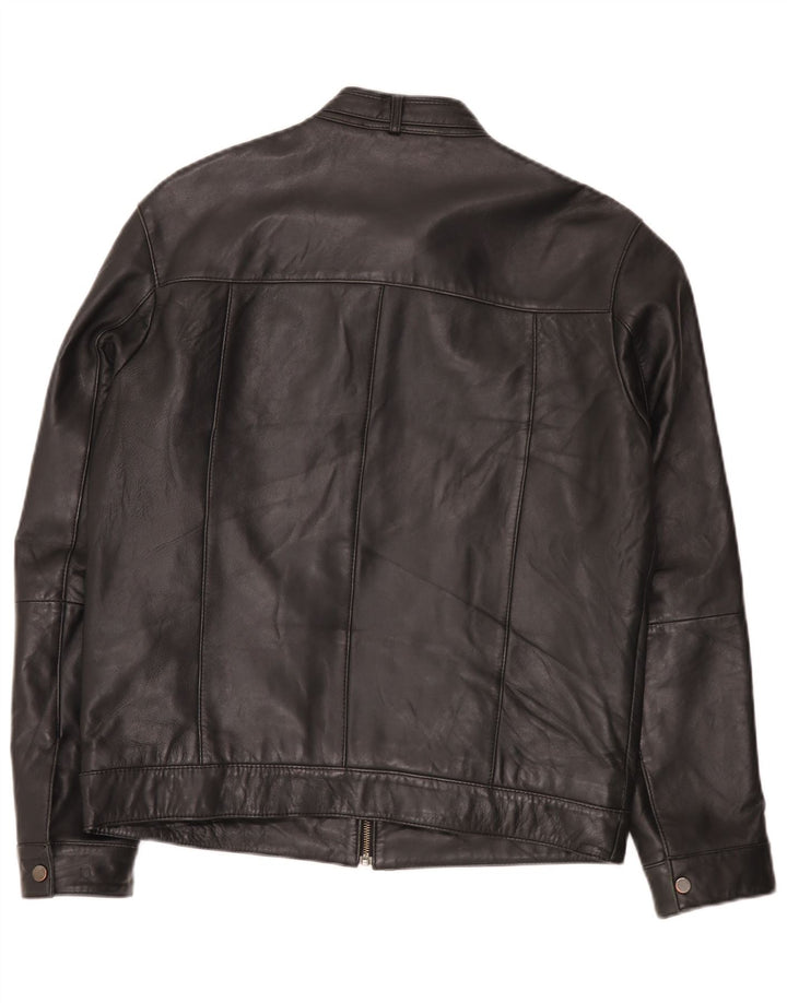 Jaqueta de couro masculina Bata UK 42 XL preta