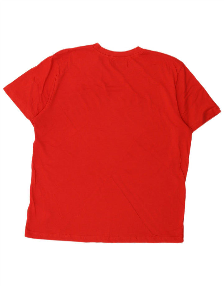 Camiseta masculina Kappa Top grande algodão vermelho