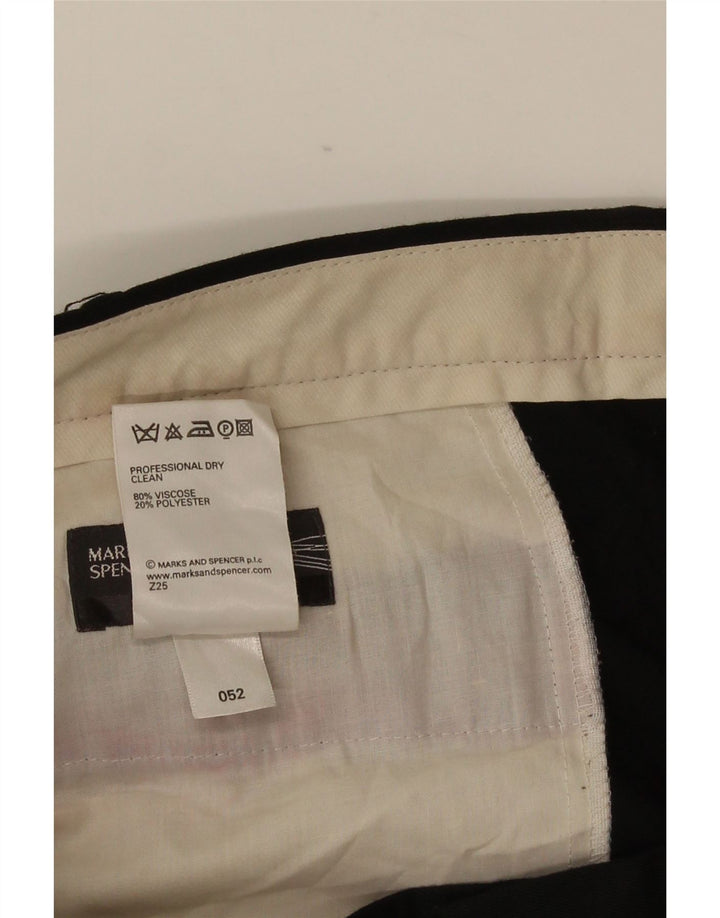 Calça de terno masculino Marks & Spencer W42 L33 viscose preta