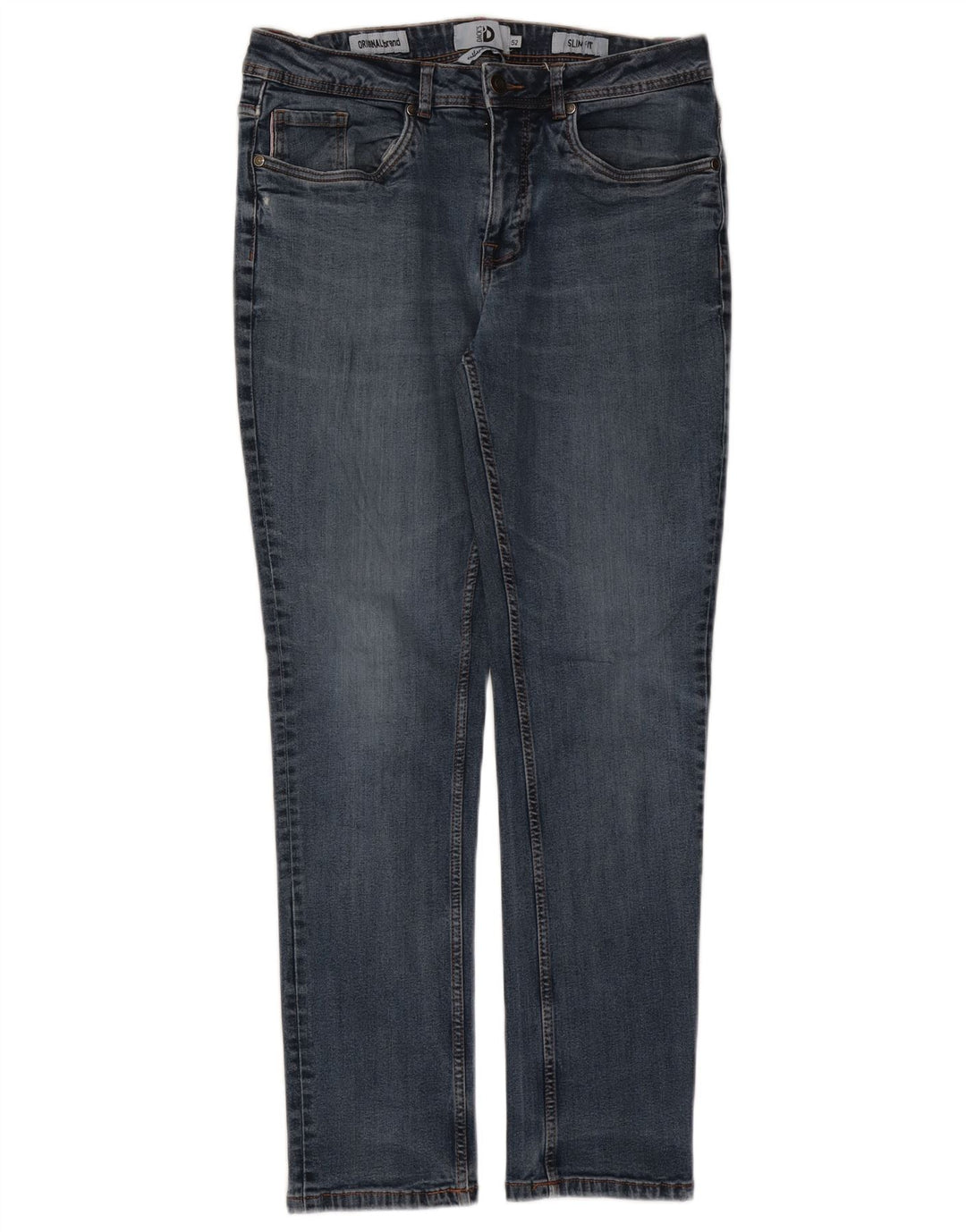 Calça Jeans Slim Masculina Dack IT 52 XL W36 L30 Azul Algodão