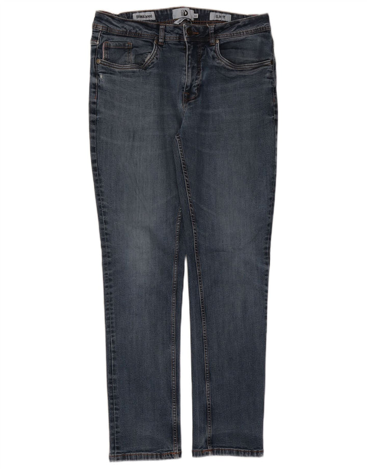 Calça Jeans Slim Masculina Dack IT 52 XL W36 L30 Azul Algodão