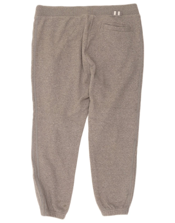 Calça de treino masculina Adidas Joggers XL cinza manchado de algodão