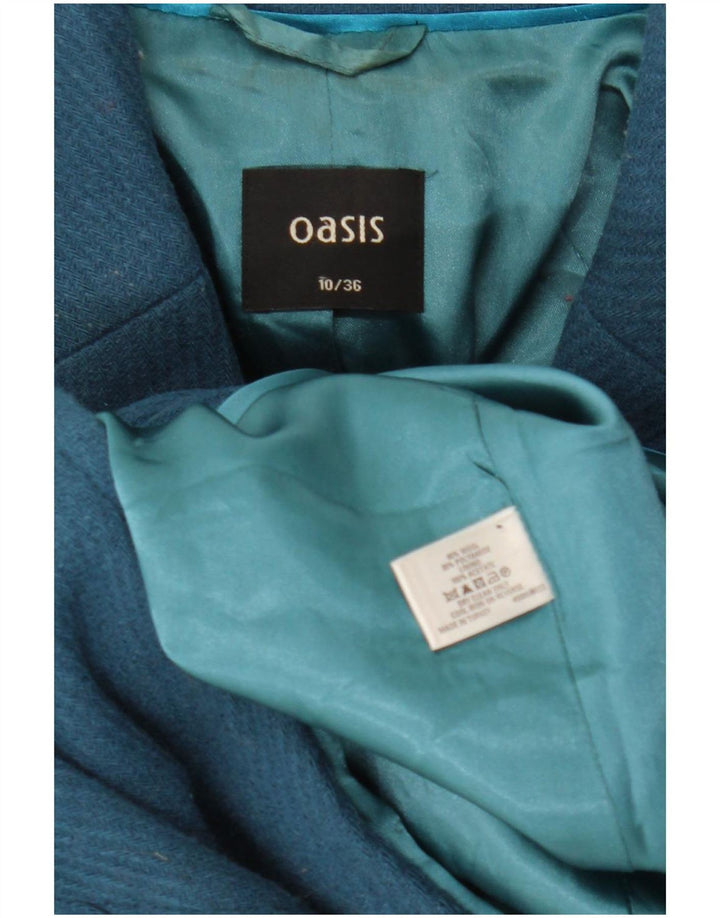 Sobretudo feminino Oasis UK 10 lã azul pequena