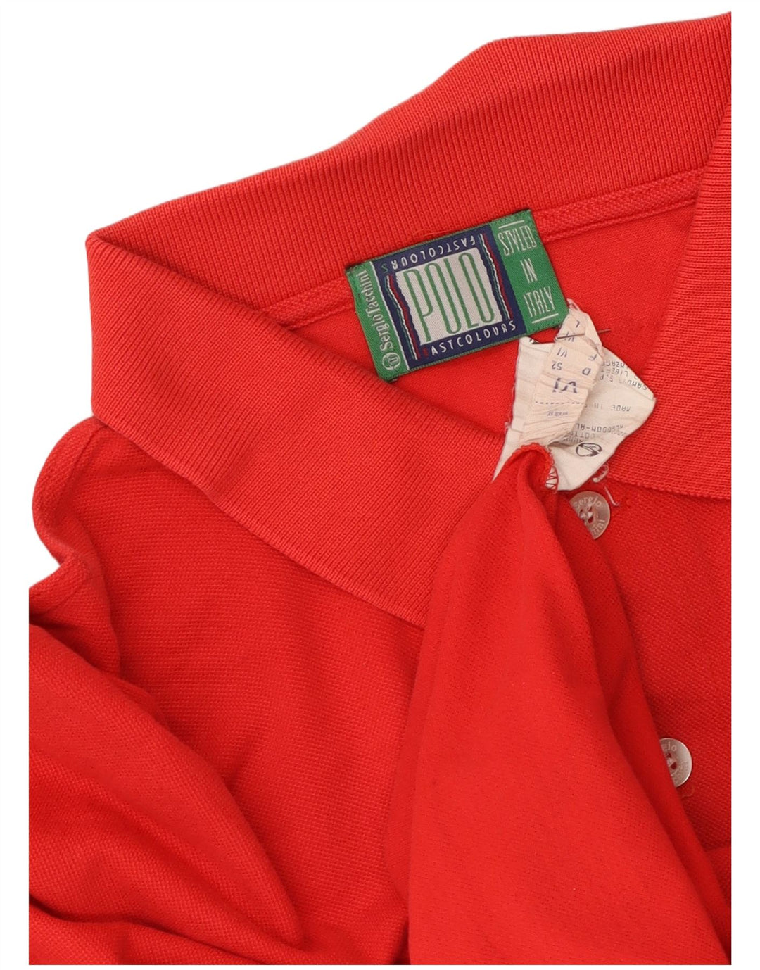 Camisa pólo masculina Sergio Tacchini grande algodão vermelho