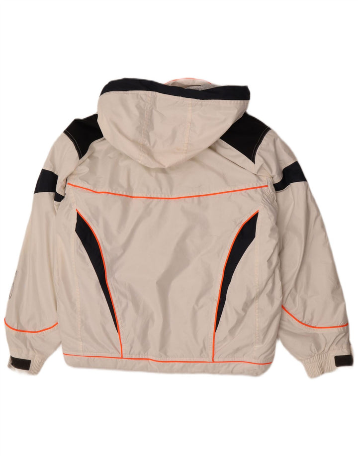 Jaqueta de esqui masculina Pyramid com capuz UK 36 Small White Colourblock Nylon