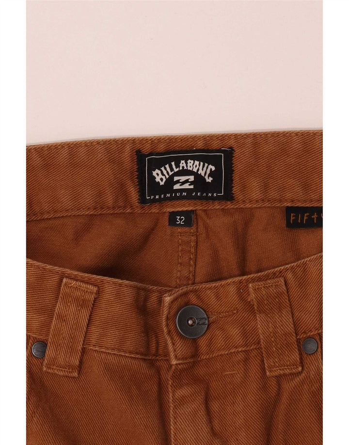 Calça jeans masculina Billabong regular reta W32 L31 algodão marrom