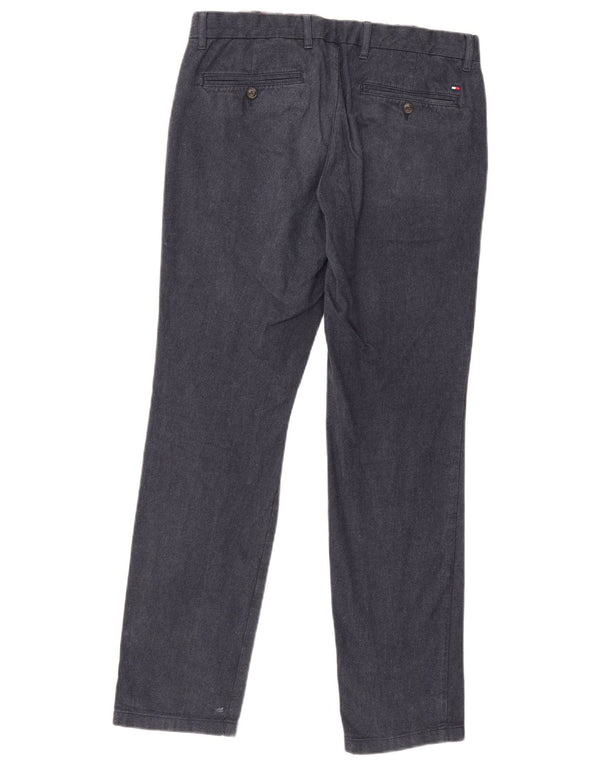 Tommy Hilfiger Calça Chino Masculina Reta W32 L31 Algodão Azul Marinho
