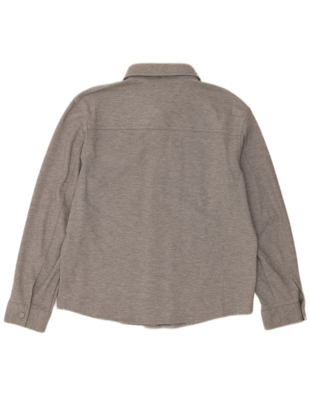 Camisa masculina ZARA grande algodão cinza