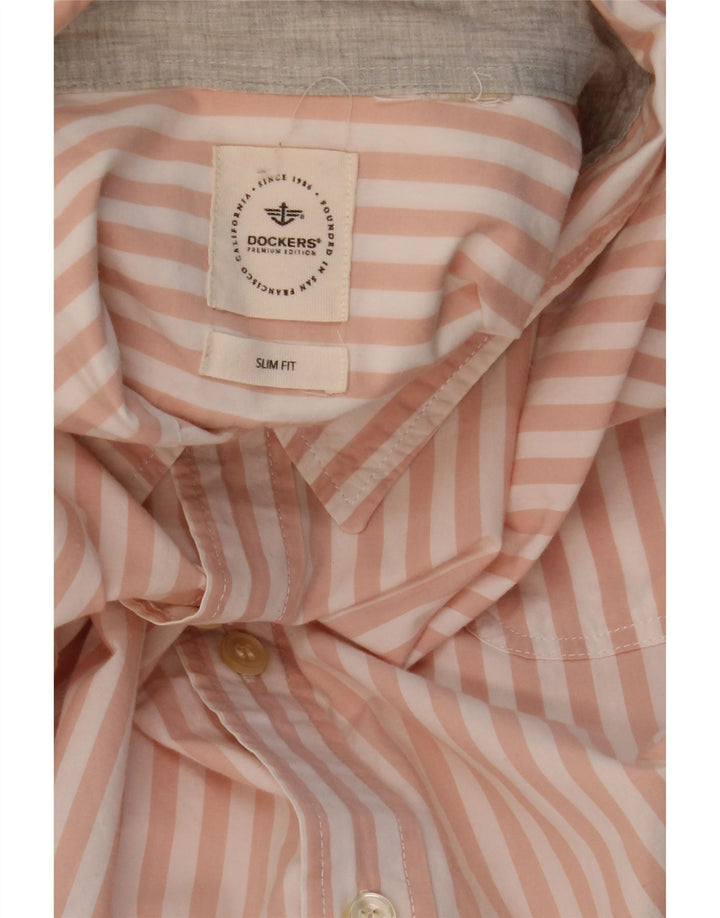 Camisa masculina Slim Fit Dockers XL listrada rosa