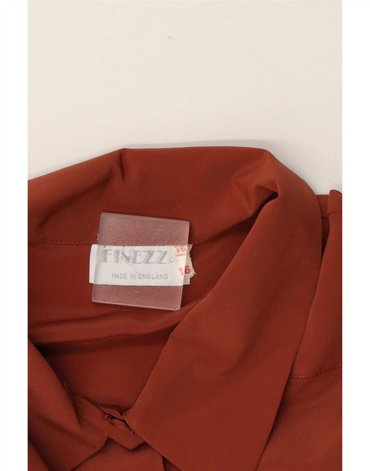 Blusa feminina vintage UK 16 grande marrom