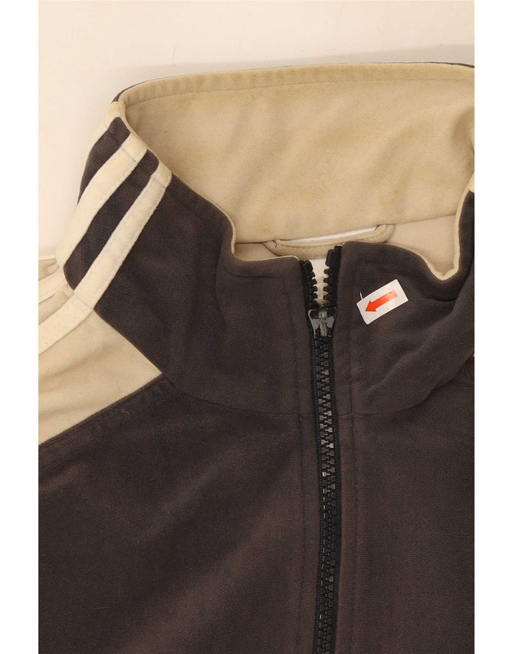 Adidas Mens Tracksuit Top Jacket UK 38/40 Cinza Médio Colourblock Poliéster