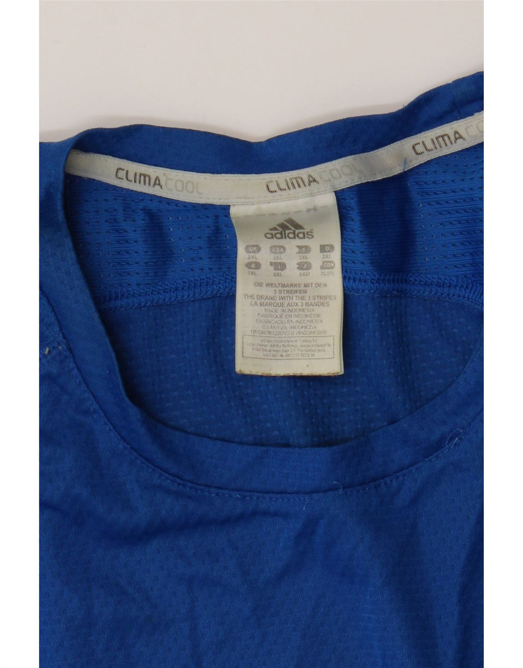Adidas Masculino Climacool Camiseta Top 2XL Azul Poliéster