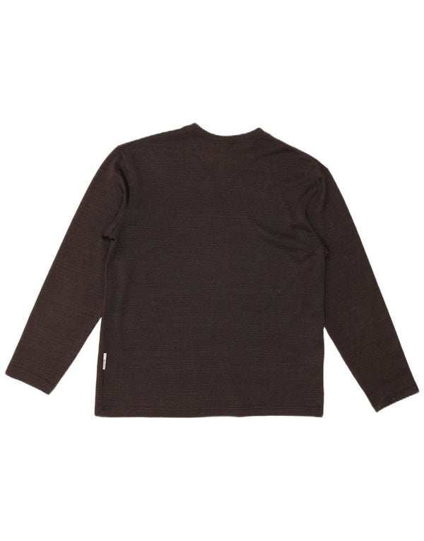 Top feminino Gianfranco Ferre manga comprida UK 18 XL preto