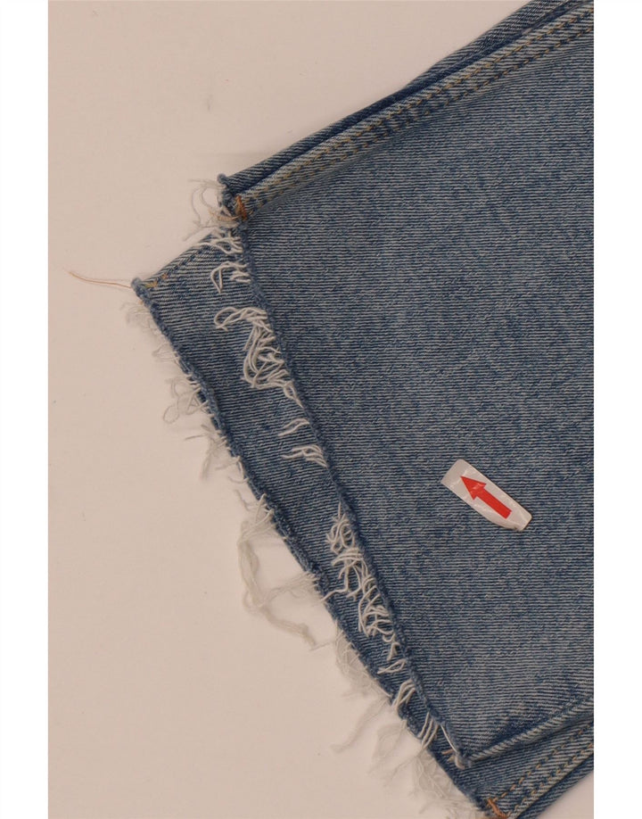 Zara Calça Jeans Feminina Crop Bootcut EU 38 Pequeno W28 L25 Azul