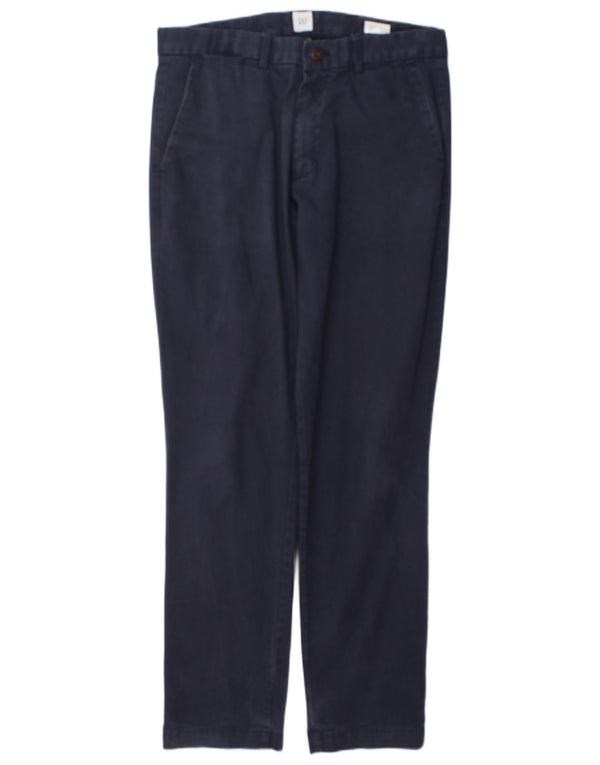 Gap Mens Slim Chino Trousers W32 L32 Navy Blue