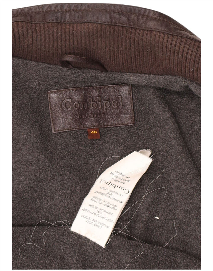 Jaqueta de couro masculina Conbipel IT 48 couro marrom médio
