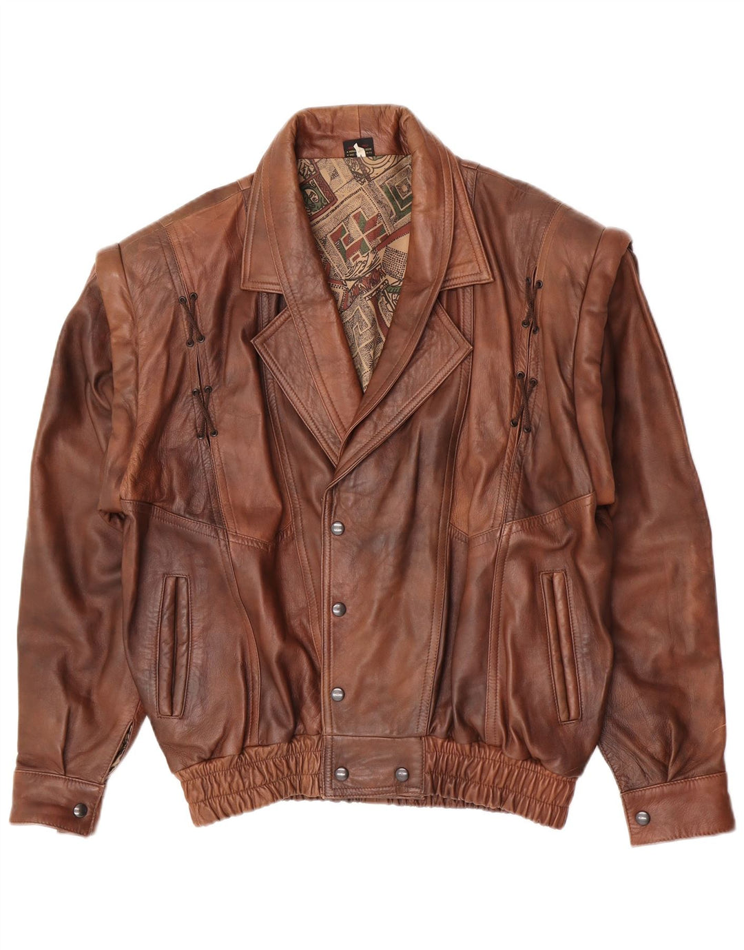 Jaqueta de couro masculina vintage Reino Unido 40 grande couro marrom