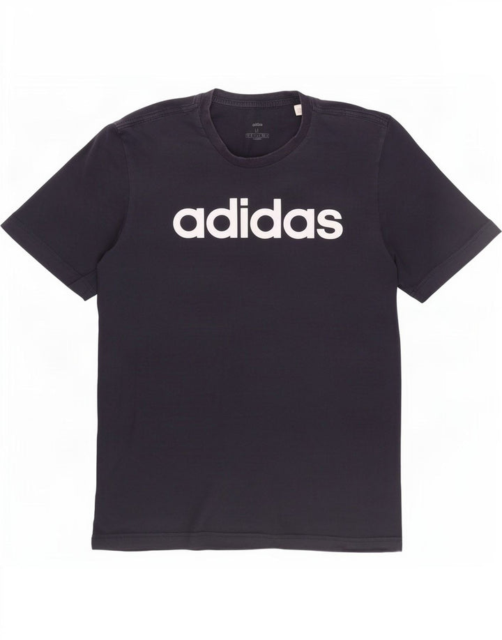 Adidas Camiseta Masculina Graphic Top Médio Algodão Azul Marinho
