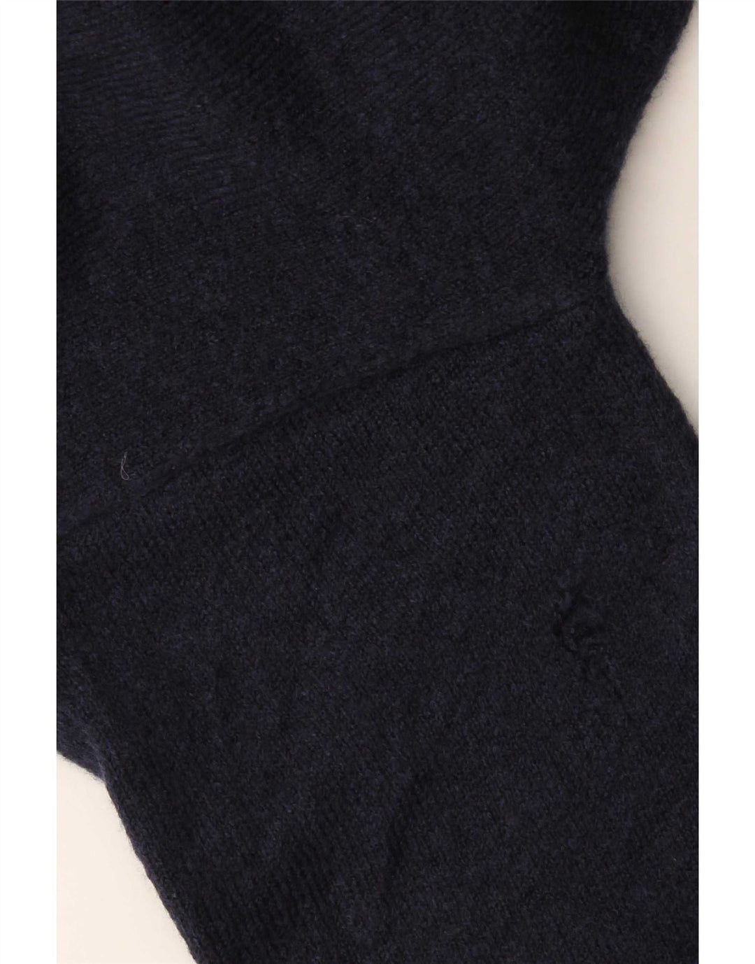 Suéter feminino Zara com gola alta e gola alta Reino Unido 10 pequeno azul marinho
