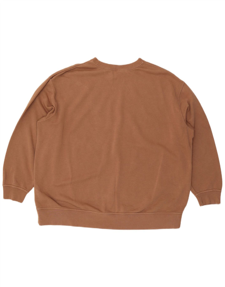 NIKE Womens Oversized Sweatshirt Jumper UK 20 2XL Marrom Algodão