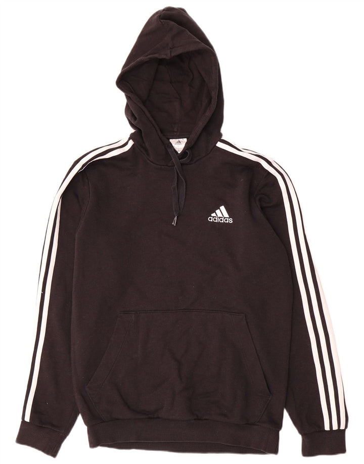 Adidas Mens Hoodie Jumper Pequeno Poliéster Preto