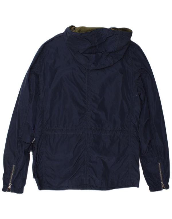 Jaqueta utilitária masculina com capuz Wrangler Reino Unido 36 poliéster azul marinho pequeno