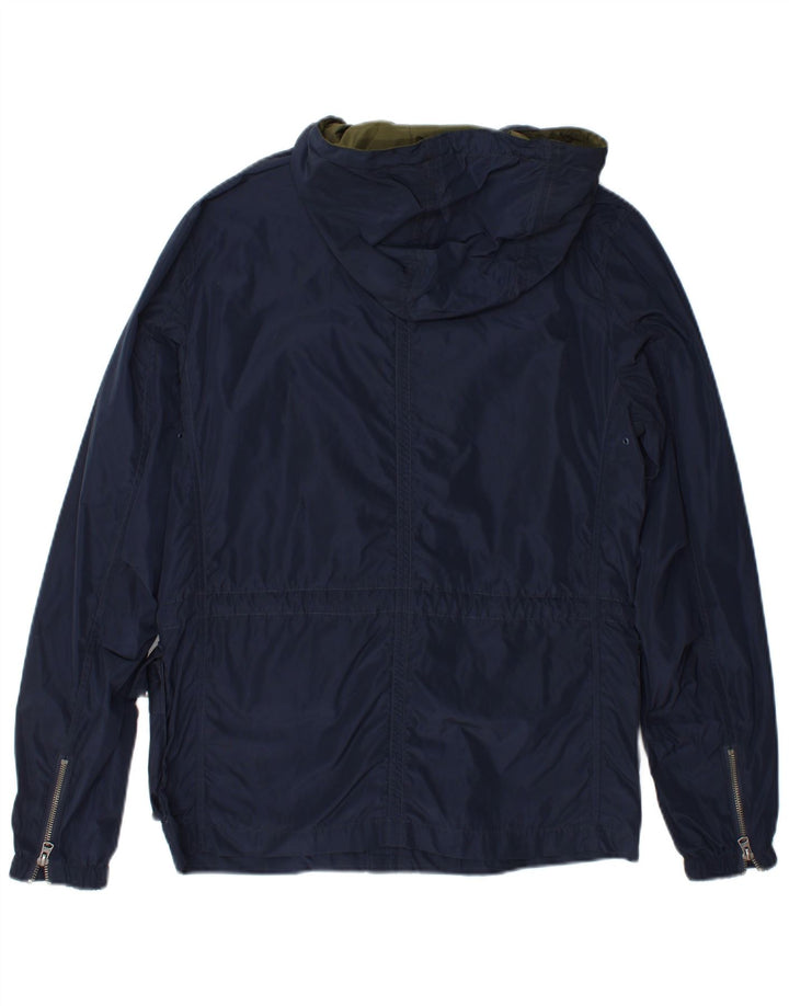 Jaqueta utilitária masculina com capuz Wrangler Reino Unido 36 poliéster azul marinho pequeno