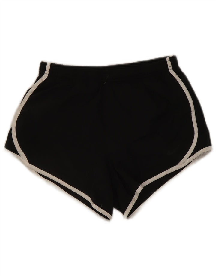 Shorts esportivos femininos Nike Dri Fit UK 12 poliéster preto médio