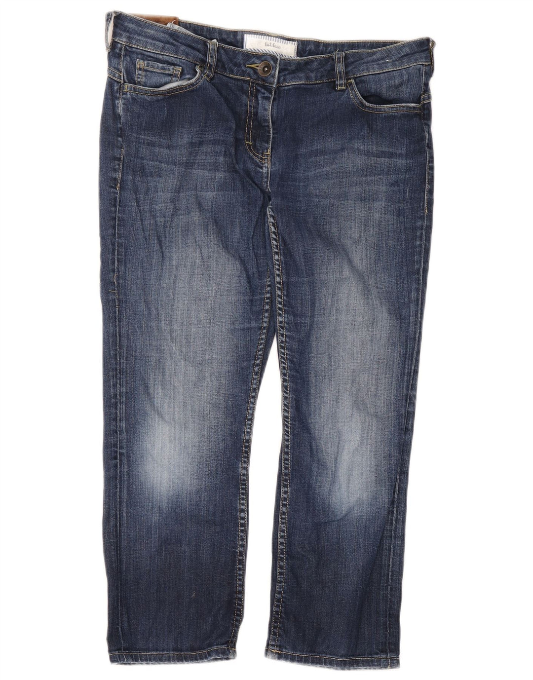 Calça jeans feminina Fat Face UK 12 médio W34 L23 algodão azul