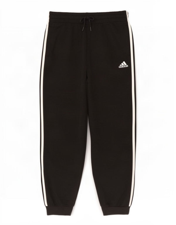 Adidas Womens Tracksuit Calças Joggers UK 12/14 Médio Algodão Preto