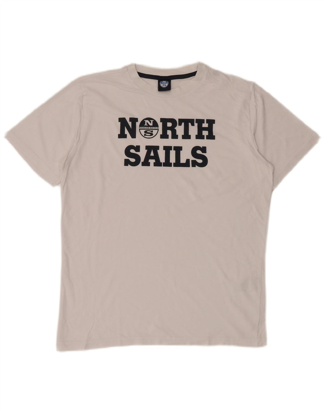 Camiseta masculina North Sails com estampa gráfica pequena de algodão branco