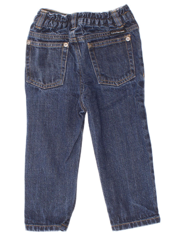 Calça jeans reta Calvin Klein para meninos 18-24 meses W20 L12 azul