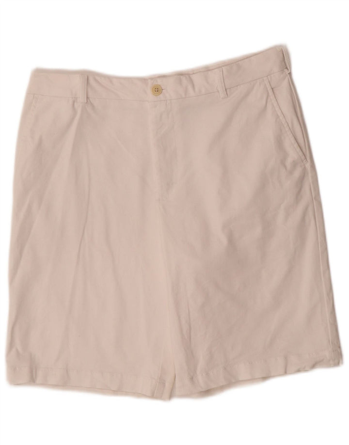 Shorts chino masculino IZOD água salgada W32 algodão branco médio